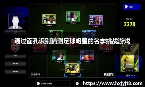 通过面孔识别猜测足球明星的名字挑战游戏